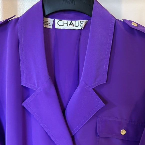 VINTAGE Purple Blouse - Picture 6 of 10